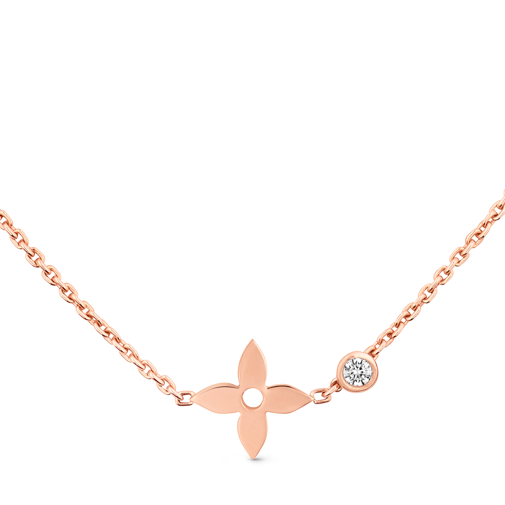 Idylle Blossom pendant, pink gold and diamond  in Jewellery