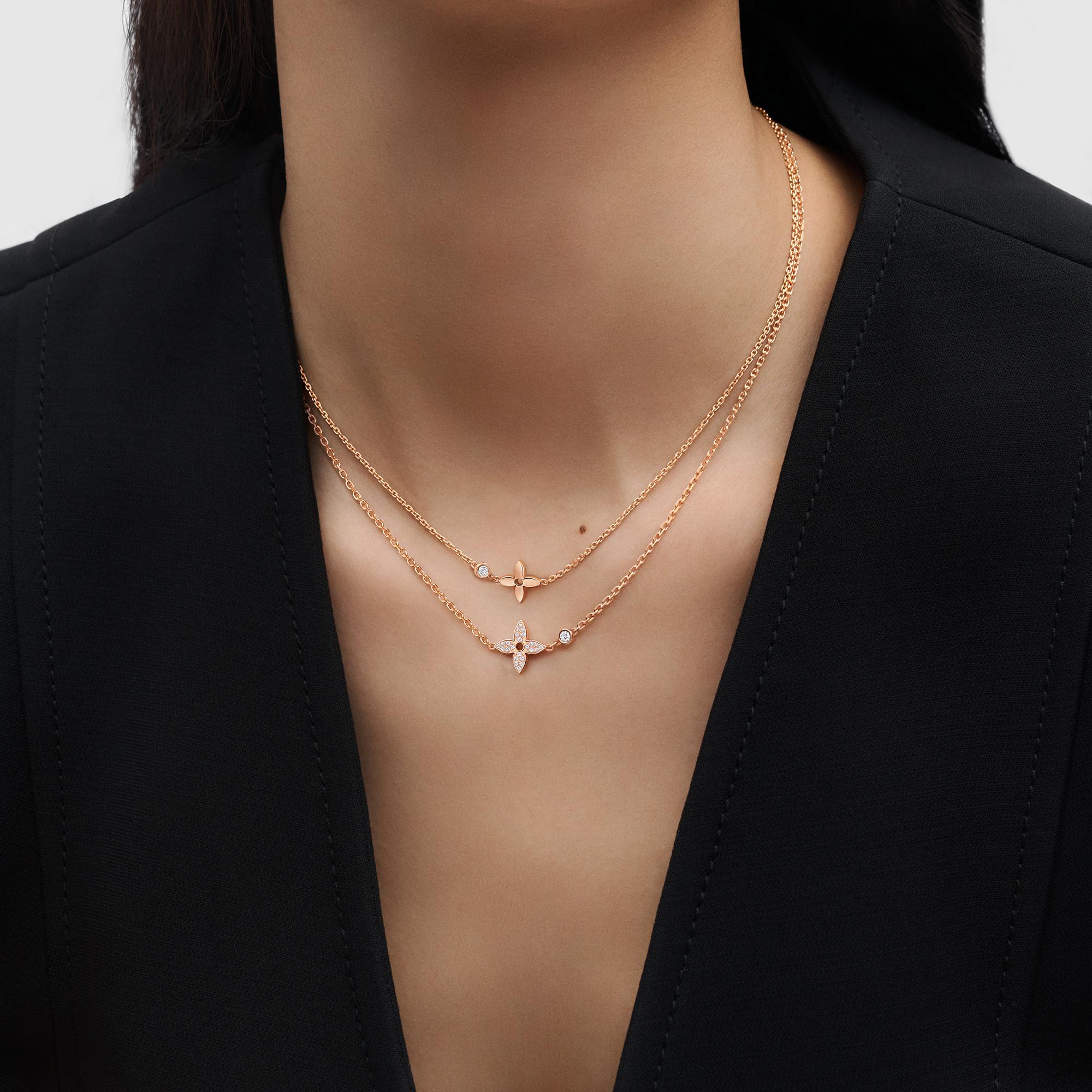 Idylle Blossom Pendant, Pink Gold And Diamonds  in Jewellery