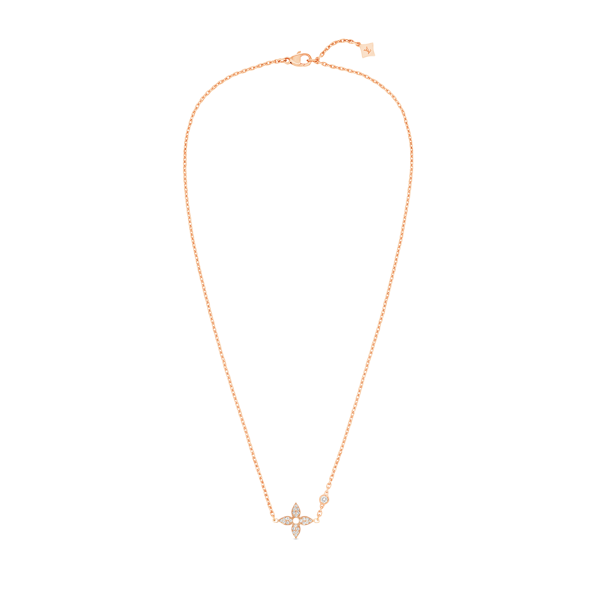 Idylle Blossom Pendant, Pink Gold And Diamonds  in Jewellery