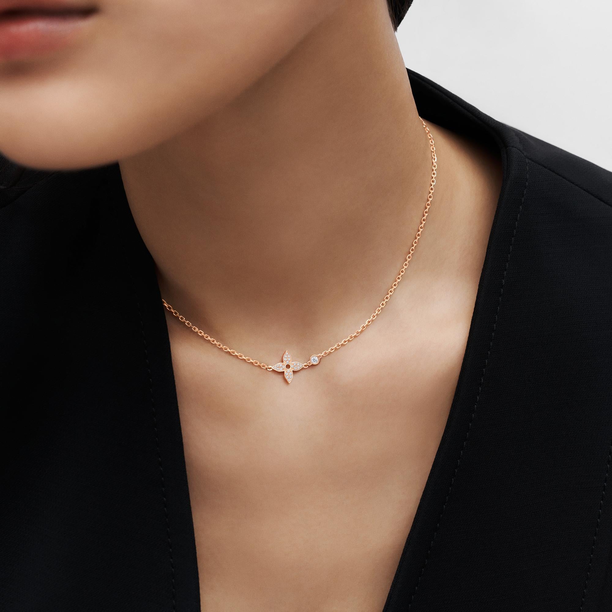 Idylle Blossom Pendant, Pink Gold And Diamonds  in Jewellery