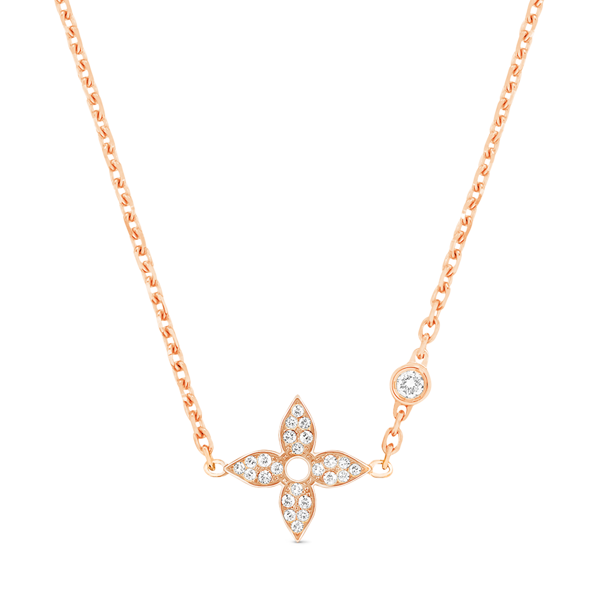 Idylle Blossom Pendant, Pink Gold And Diamonds  in Jewellery