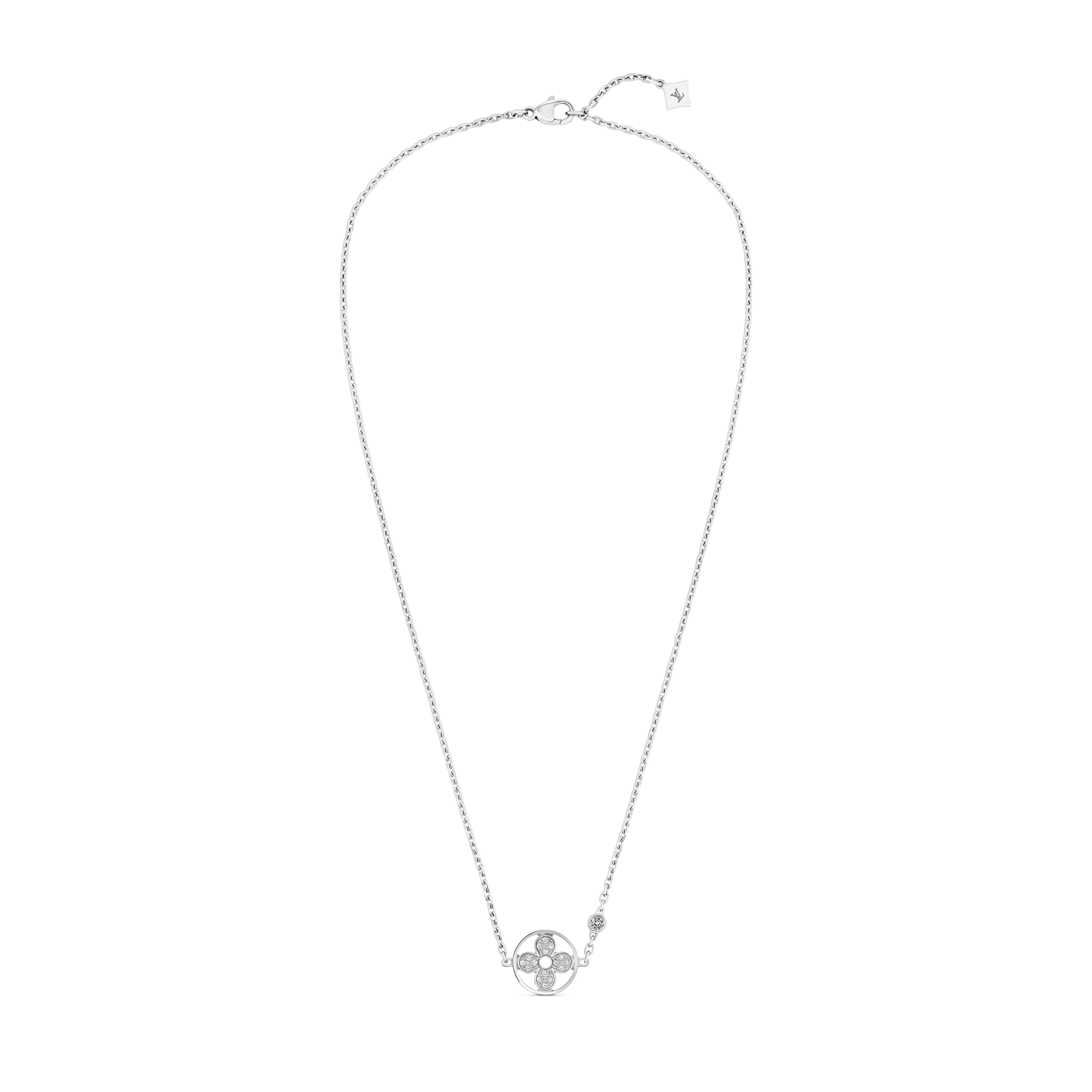 Idylle Blossom Pendant, White Gold And Diamonds  in Jewellery