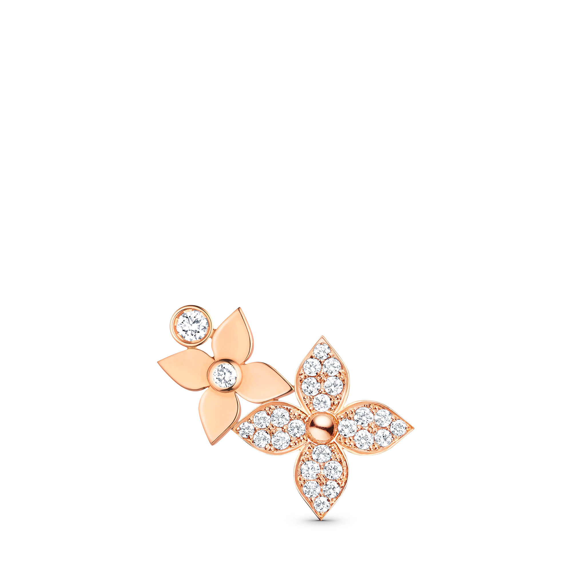 Idylle Blossom Right Earring, Pink Gold And Diamonds - Per Unit  in Jewellery