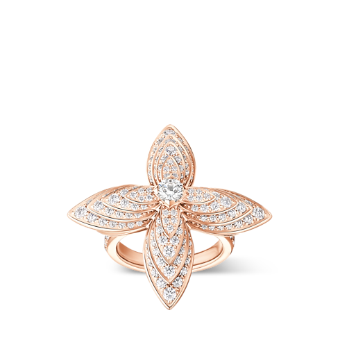 Idylle Blossom Ring, Rose Gold and Diamonds in Les Extraordinaires's Jewelry Rings collections by Louis Vuitton (Product zoom)