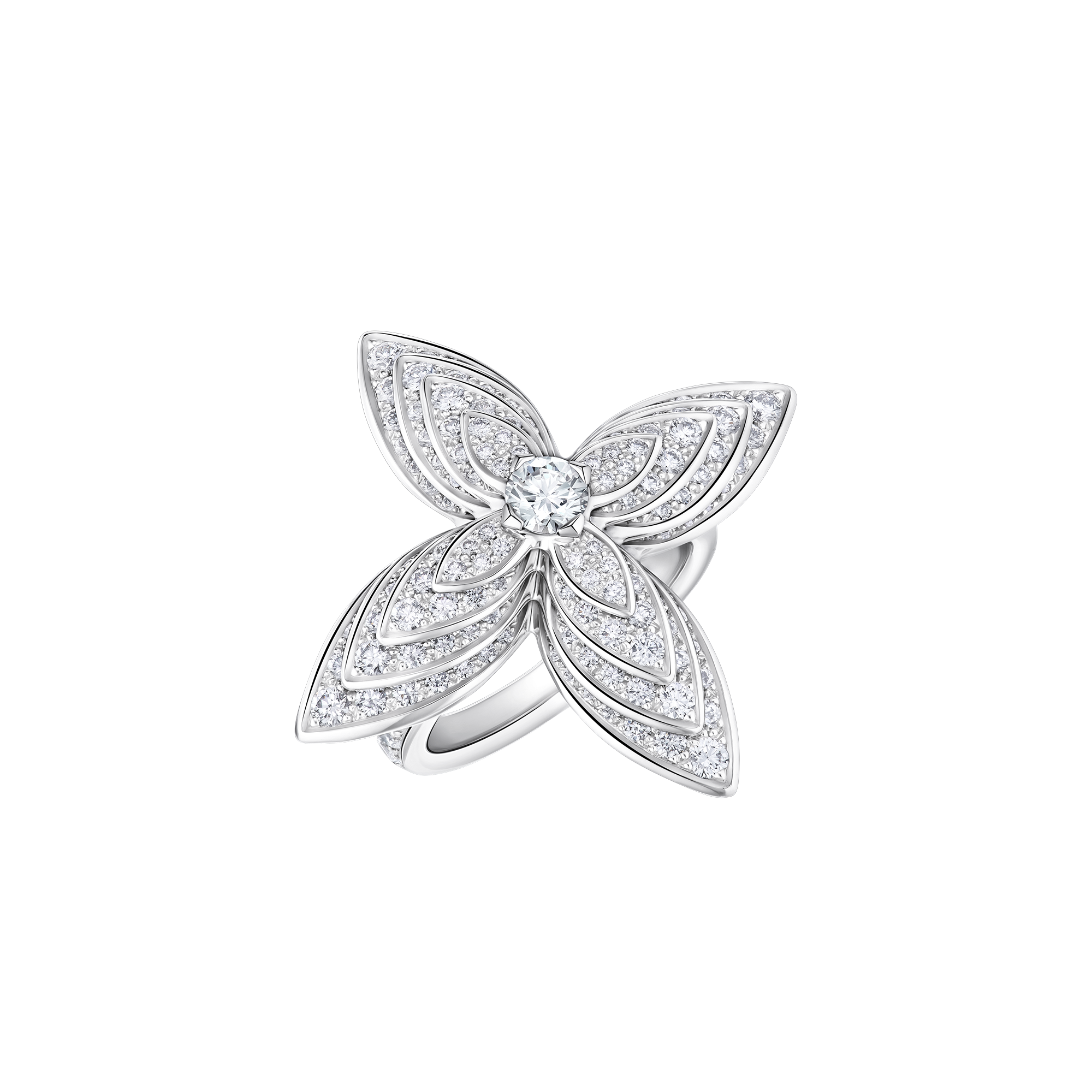 Idylle Blossom Ring, White Gold & Diamonds  in Les Extraordinaires