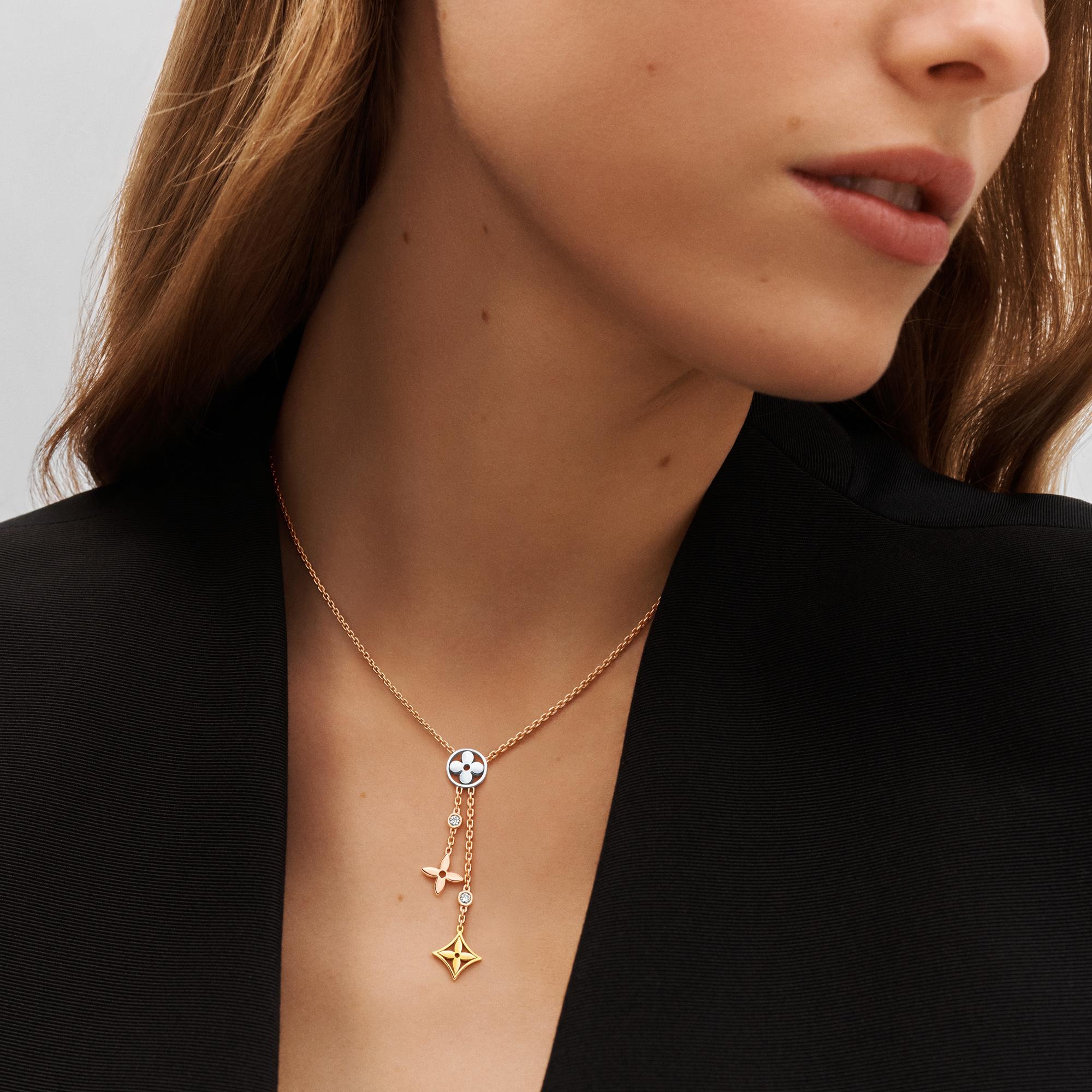 Idylle Blossom Y Pendant, 3 Gold and Diamonds  in Jewellery