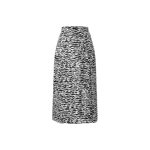 Ink Tiger Asymmetrical Pleat Midi Skirt in Women's Ready-to-Wear Skirts and Shorts collections by Louis Vuitton (Product zoom)