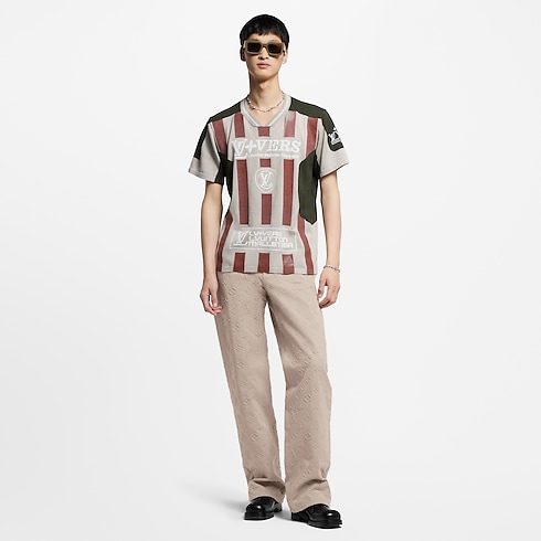 Intarsia Short-Sleeved V-Neck Top in Men's Ready-to-Wear All Ready-to-Wear collections by Louis Vuitton (Product zoom)