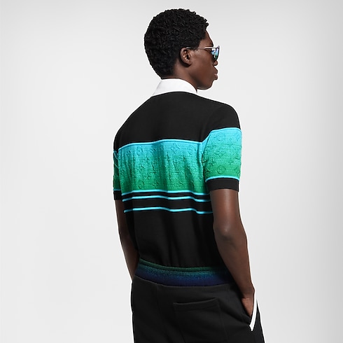Iridescent Jacquard Short-Sleeved Polo in Men's Ready-to-Wear T-shirts and Polos collections by Louis Vuitton (Product zoom)