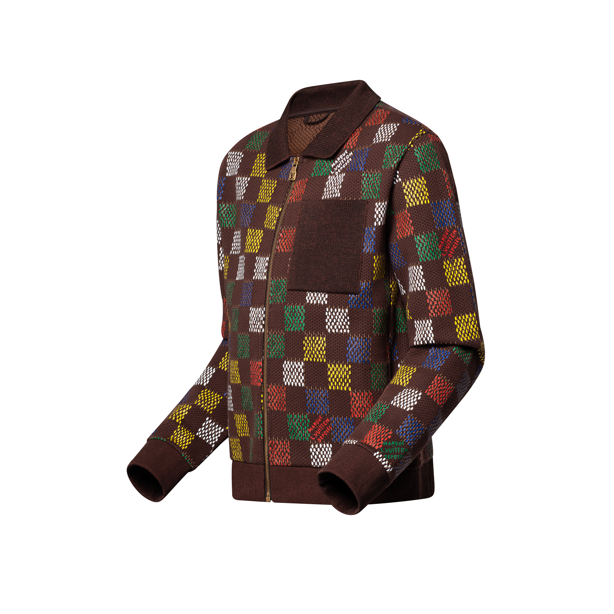 Jacquard Damier Cotton Jersey Blouson  in Men
