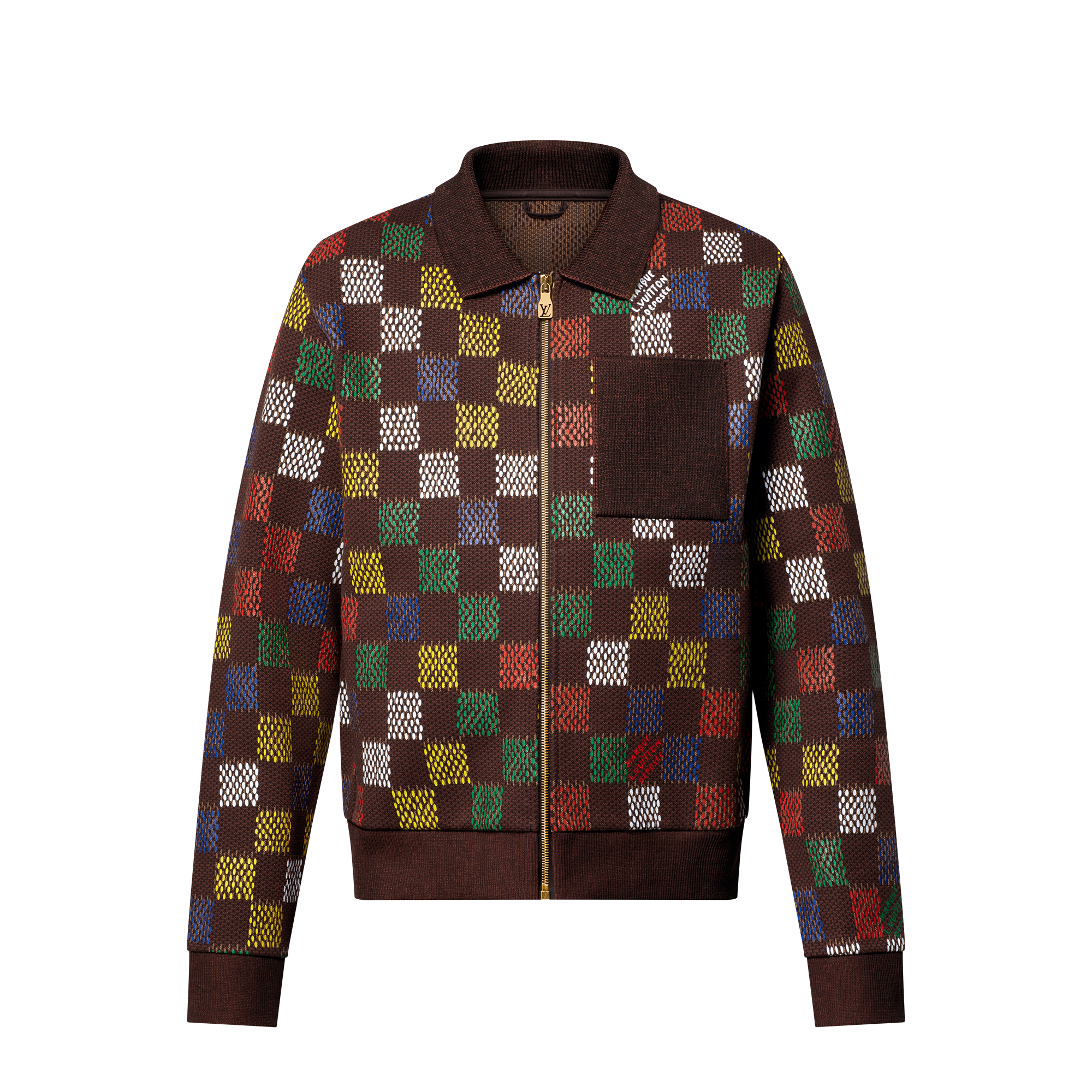 Jacquard Damier Cotton Jersey Blouson  in Men