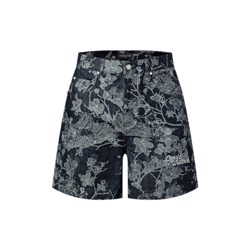 Jacquard Denim Shorts in Men's Ready-to-Wear Denim collections by Louis Vuitton (Product zoom)