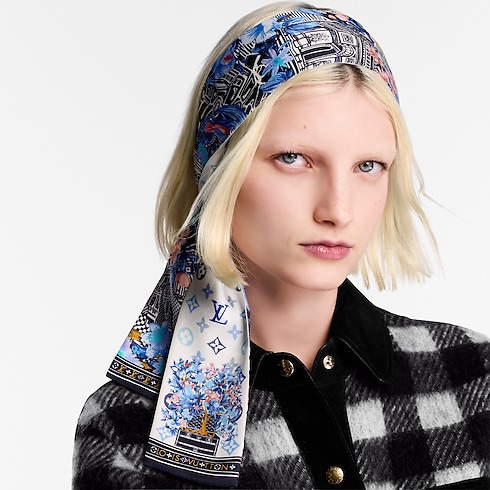 Jardin Des Plantes Bandeau . in Women's Accessories Silk Squares and Bandeaus collections by Louis Vuitton (Product zoom)