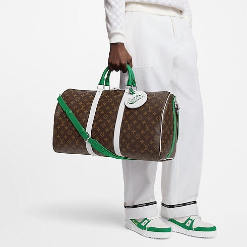 Keepall Bandoulière 50 Monogram Macassar in Bags and Small Leather Goods's Men Bags LV Icons collections by Louis Vuitton (Product zoom)