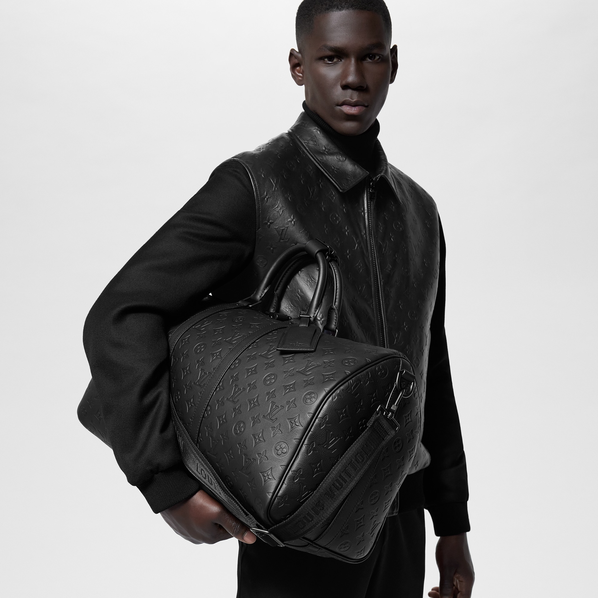 Keepall Bandoulière 50 Monogram Shadow Leather in Men