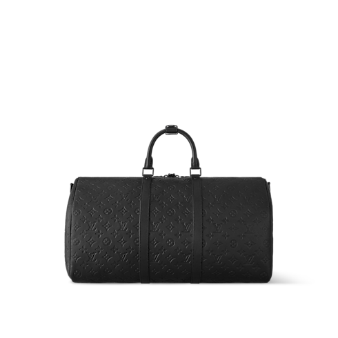 Keepall Bandoulière 50 Monogram Shadow Leather in Men's Discontinued Product Obs 11 collections by Louis Vuitton (Product zoom)