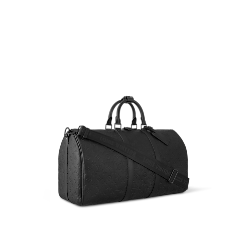 Keepall Bandoulière 50 Monogram Shadow Leather in Men's Discontinued Product Obs 11 collections by Louis Vuitton (Product zoom)