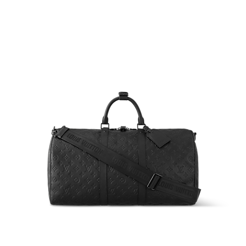 Keepall Bandoulière 50 Monogram Shadow Leather in Men's Discontinued Product Obs 11 collections by Louis Vuitton (Product zoom)