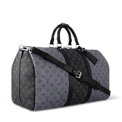 Keepall Bandoulière 50 Monogram Eclipse in Men's Travel Men's Duffle and Travel Bags collections by Louis Vuitton (Product zoom)