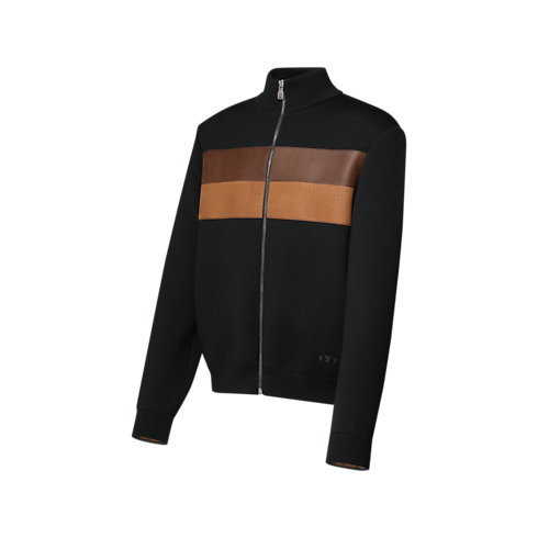 Knit Blouson With Leather Bands in Men's Ready-to-Wear All Ready-to-Wear collections by Louis Vuitton (Product zoom)