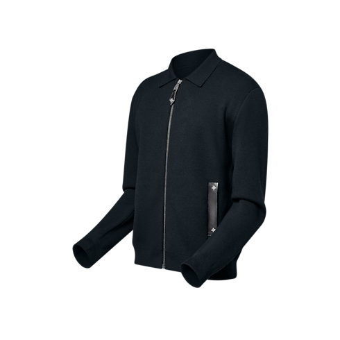 Knit Blouson With Leather Details in Men's Ready-to-Wear Outerwear and Coats collections by Louis Vuitton (Product zoom)