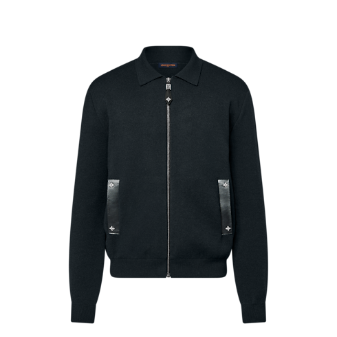 Knit Blouson With Leather Details in Men's Ready-to-Wear Outerwear and Coats collections by Louis Vuitton (Product zoom)