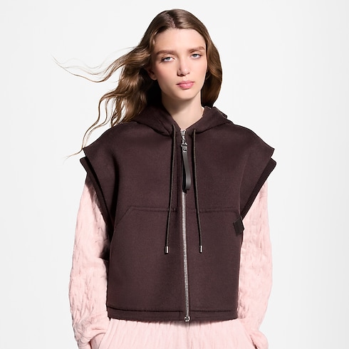 Knit Insert Zip-Up Gilet in Women's Ready-to-Wear Coats and Jackets collections by Louis Vuitton (Product zoom)