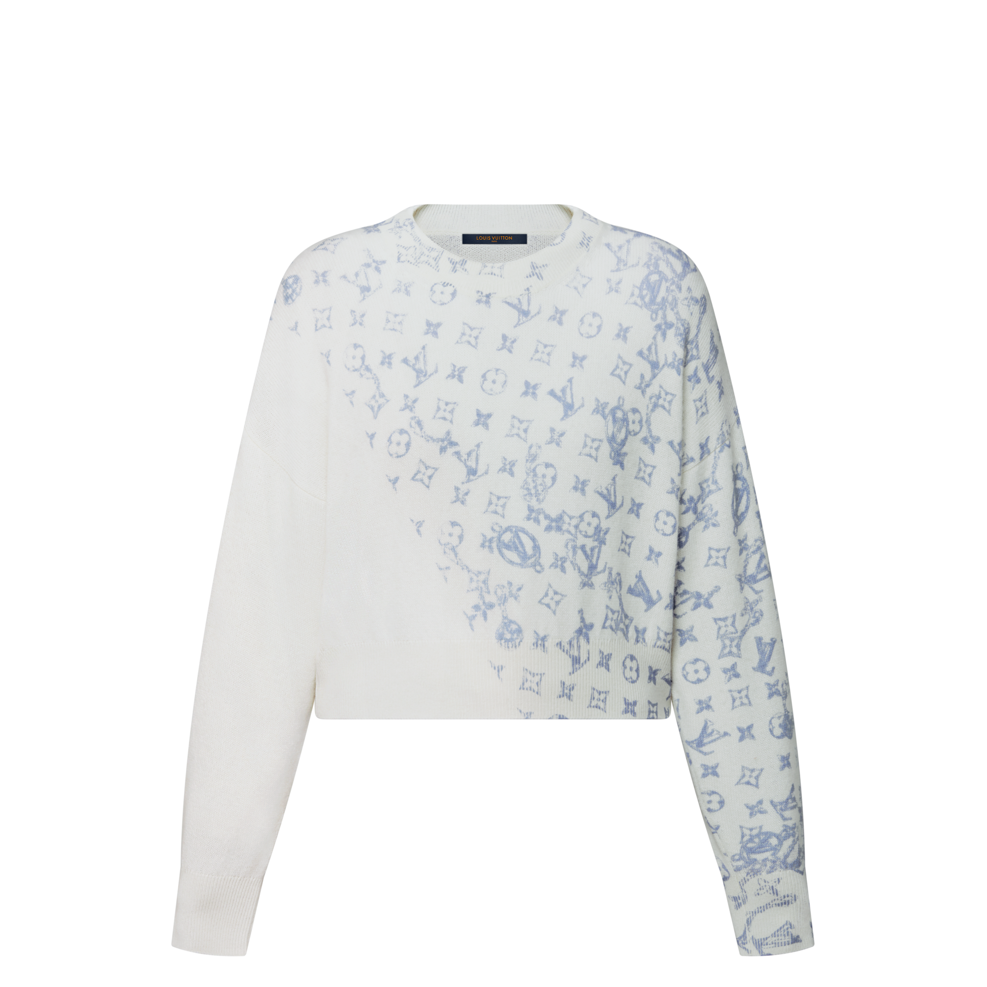 Layered Monogram Print Pullover  in Women