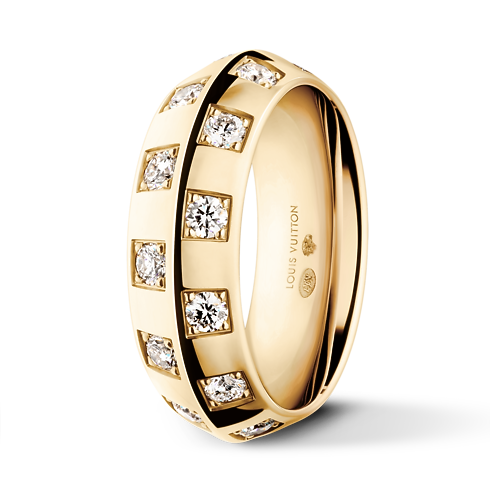 Le Damier de Louis Vuitton Large Ring, Yellow Gold and Diamonds in Jewellery's Categories Rings collections by Louis Vuitton (Product zoom)