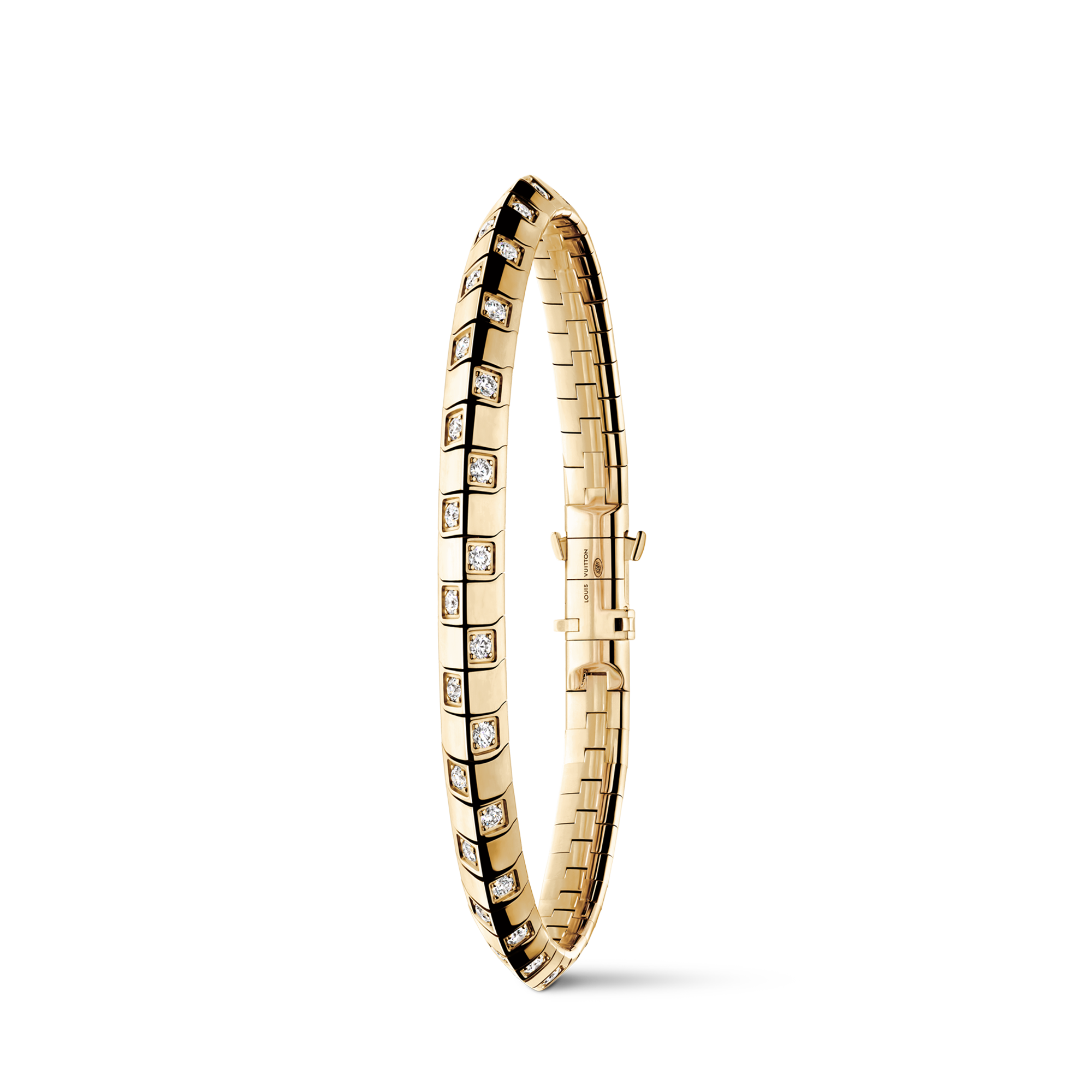 Le Damier de Louis Vuitton Medium Bracelet, Yellow Gold and Diamonds  in Jewellery