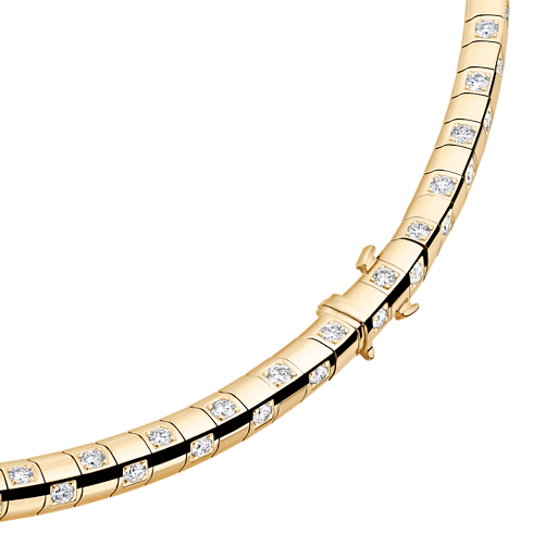 Le Damier de Louis Vuitton Medium Necklace, Yellow Gold and Diamonds - Long in Jewellery's Categories Necklaces and Pendants collections by Louis Vuitton (Product zoom)