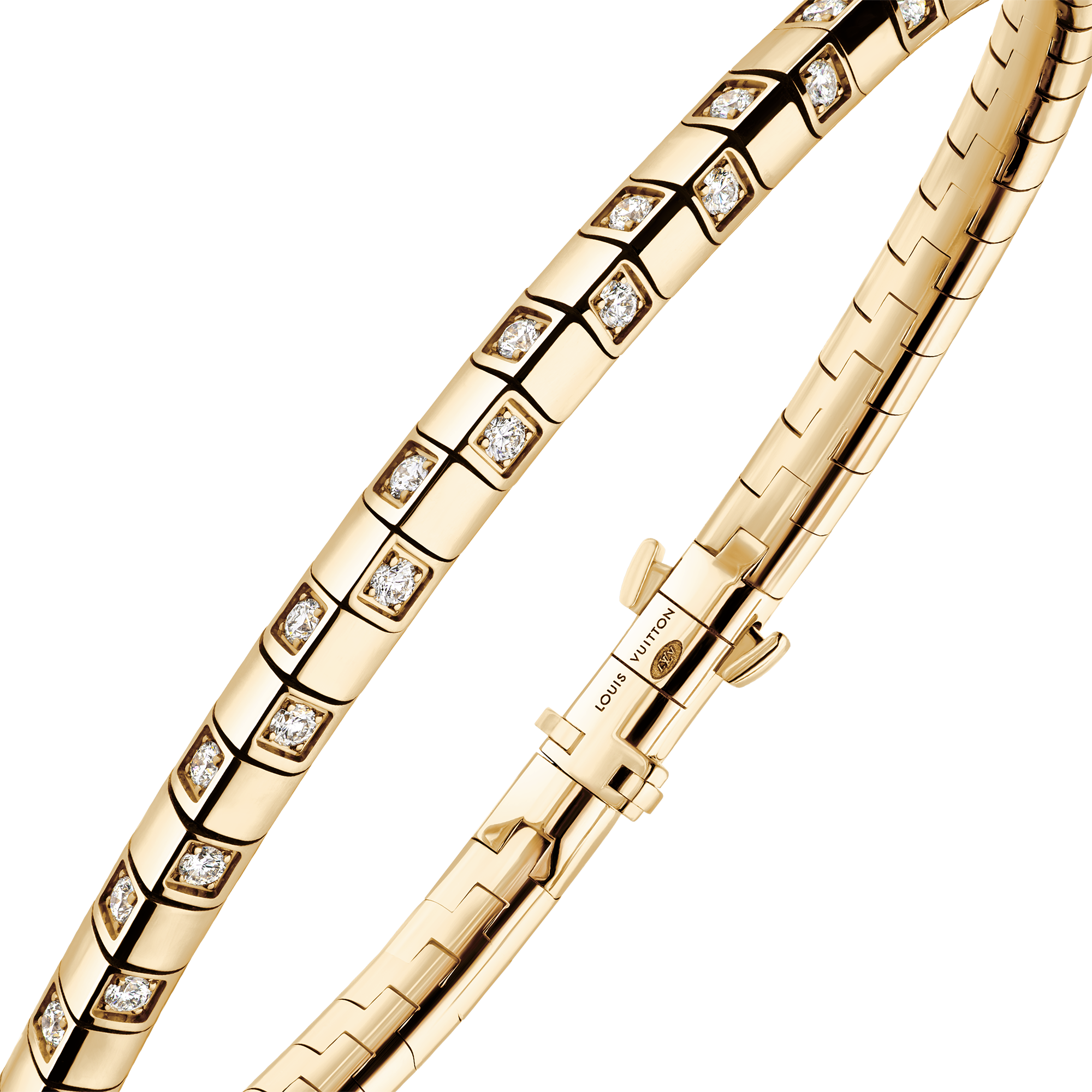 Le Damier de Louis Vuitton Small Bracelet, Yellow Gold and Diamonds  in Jewellery