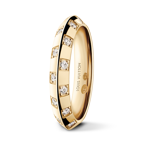 Le Damier de Louis Vuitton Small Ring, Yellow Gold and Diamonds in Jewellery's Categories Rings collections by Louis Vuitton (Product zoom)