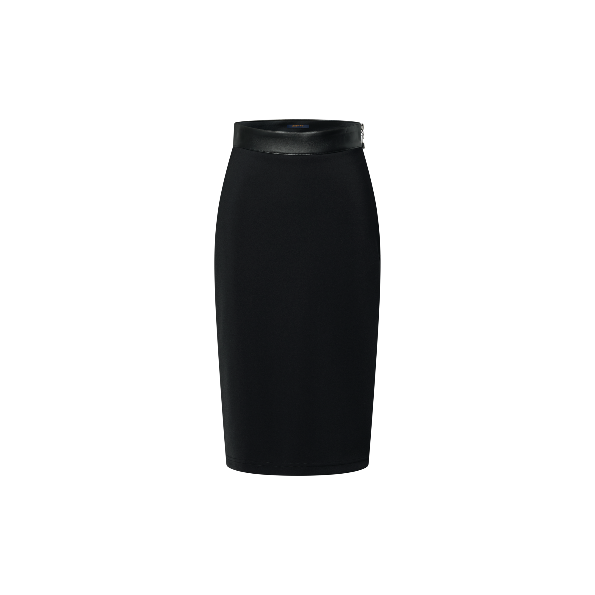 Leather Accent Technical Jersey Skirt  in Women