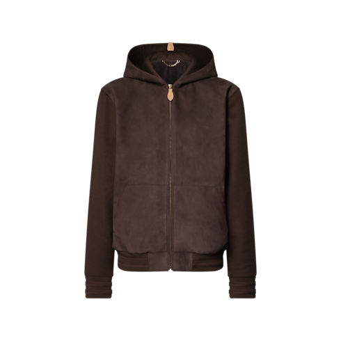 Leather And Cashmere Hooded Blouson in Men's Ready-to-Wear All Ready-to-Wear collections by Louis Vuitton (Product zoom)