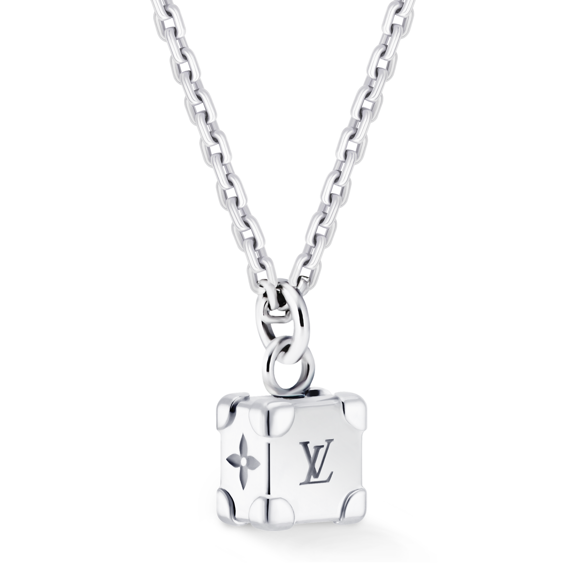 Les Gastons Vuitton Trunk Pendant, White Gold and Diamond  in Les Extraordinaires