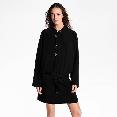 Long-Sleeved Lavallière Dress in Women's Ready-to-Wear Dresses collections by Louis Vuitton (Product zoom)