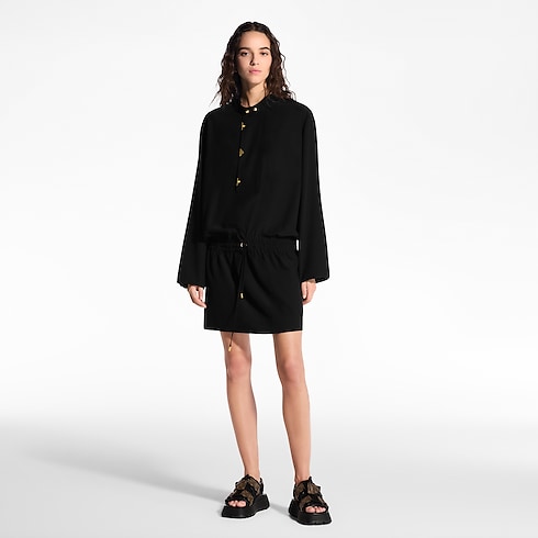 Long-Sleeved Lavallière Dress in Women's Ready-to-Wear Dresses collections by Louis Vuitton (Product zoom)