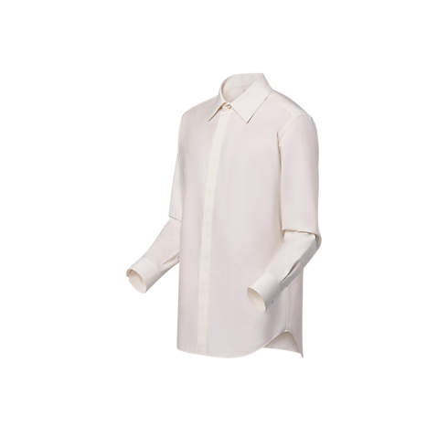 Long-Sleeved Silk And Cotton-Blend Evening Shirt in Men's Ready-to-Wear Shirts collections by Louis Vuitton (Product zoom)