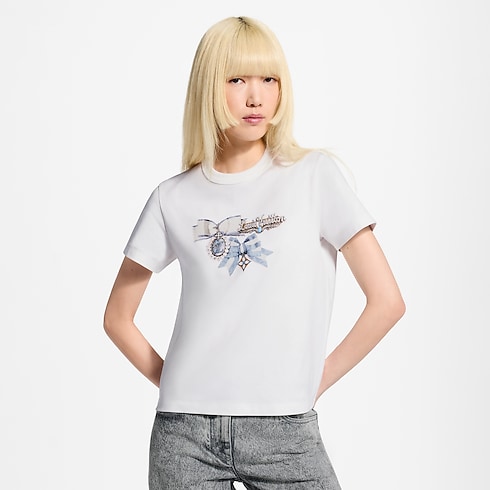LV Bijoux Print T-Shirt in Women's Ready-to-Wear T-shirts and Sweatshirts collections by Louis Vuitton (Product zoom)