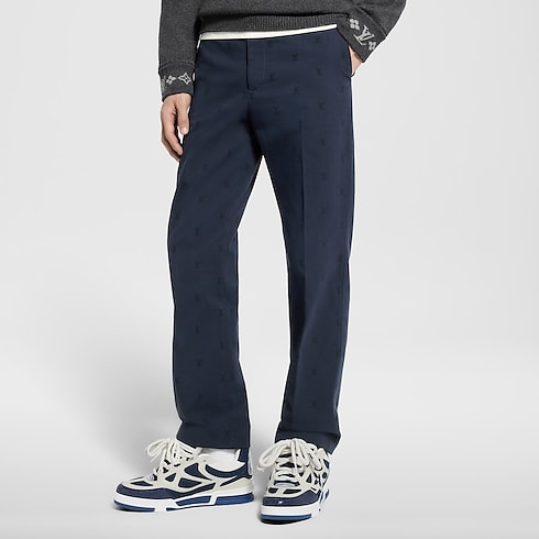 LV Blason Cotton Chino Pants in Men's Ready-to-Wear Pants collections by Louis Vuitton (Product zoom)