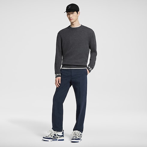 LV Blason Cotton Chino Pants in Men's Ready-to-Wear Pants collections by Louis Vuitton (Product zoom)