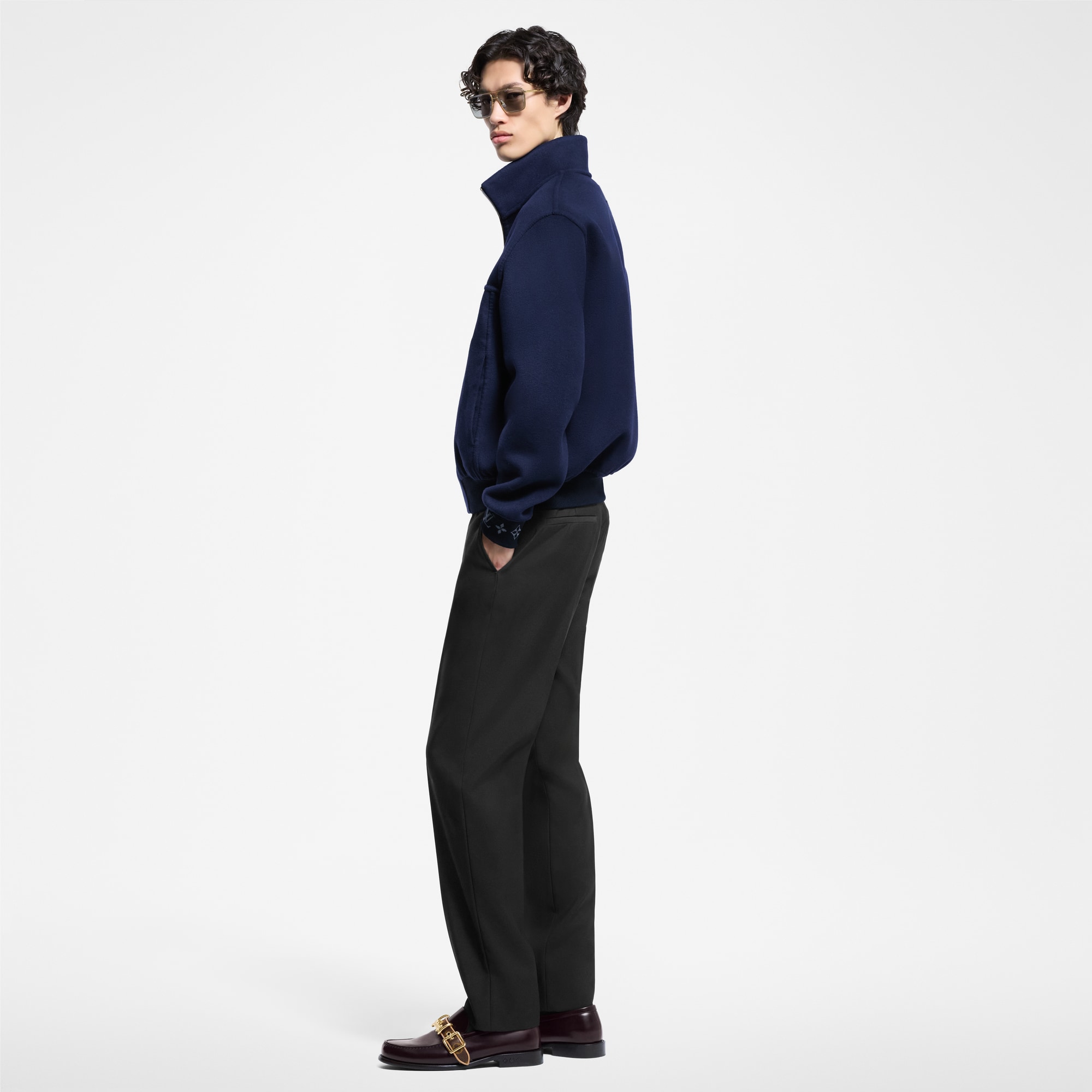LV Blason Double Face Wool-Silk Blend Reversible Blouson  in Men