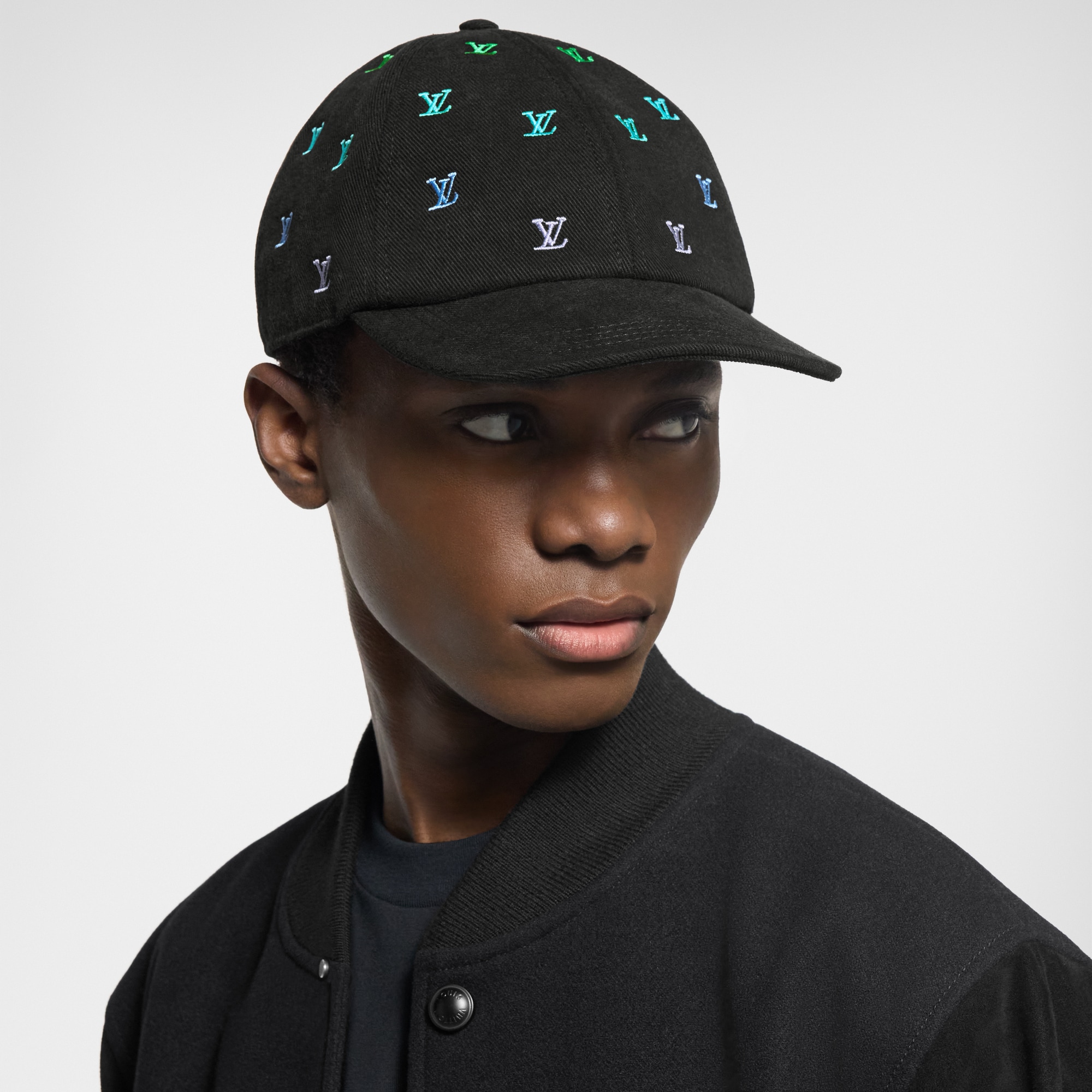 LV Blason Shading Denim Cap . in Men