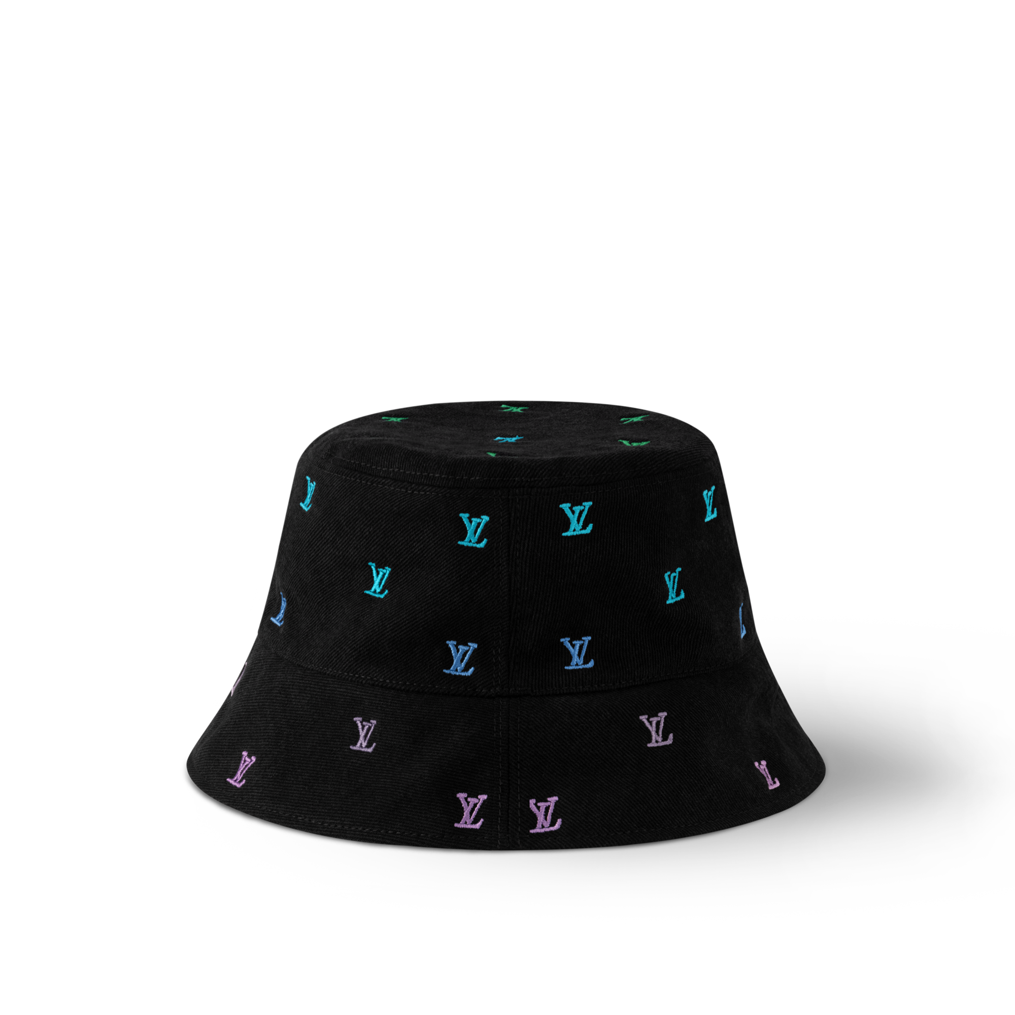 LV Blason Shading Denim Reversible Bucket Hat . in Men