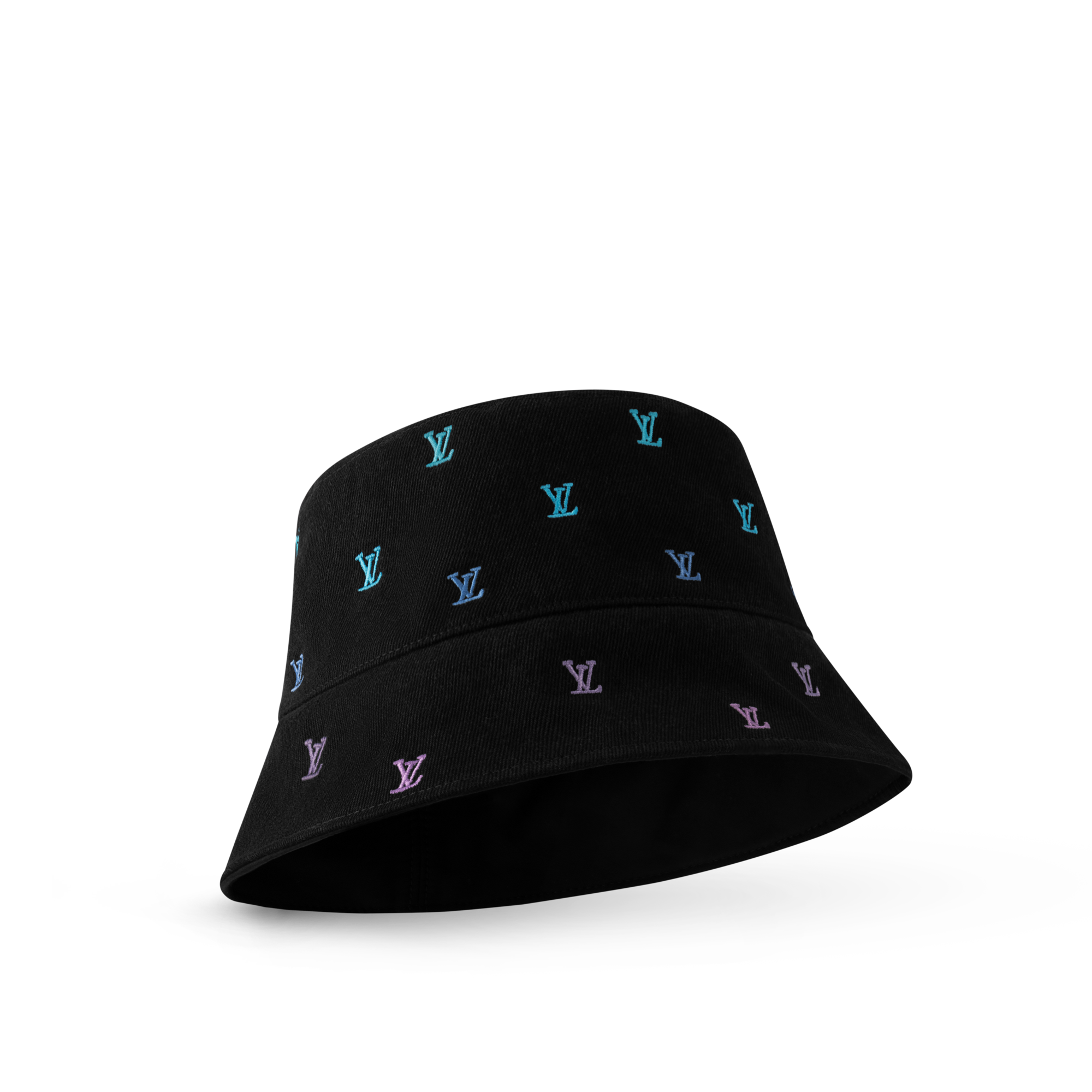 LV Blason Shading Denim Reversible Bucket Hat . in Men