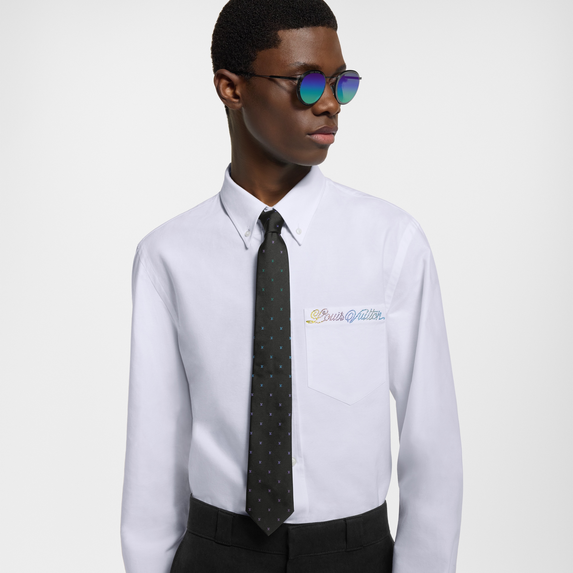 LV Blason Shading Tie . in Men