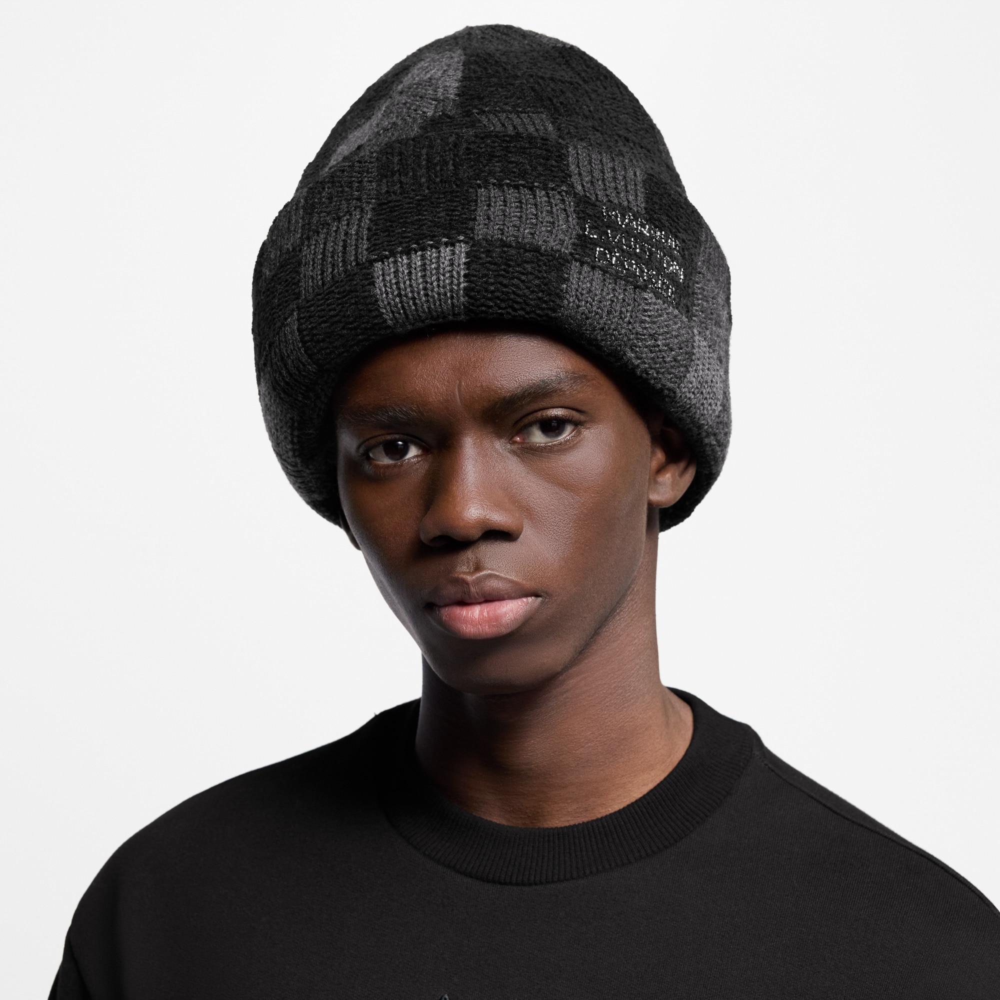 LV Crush Damoflage Beanie . in Men