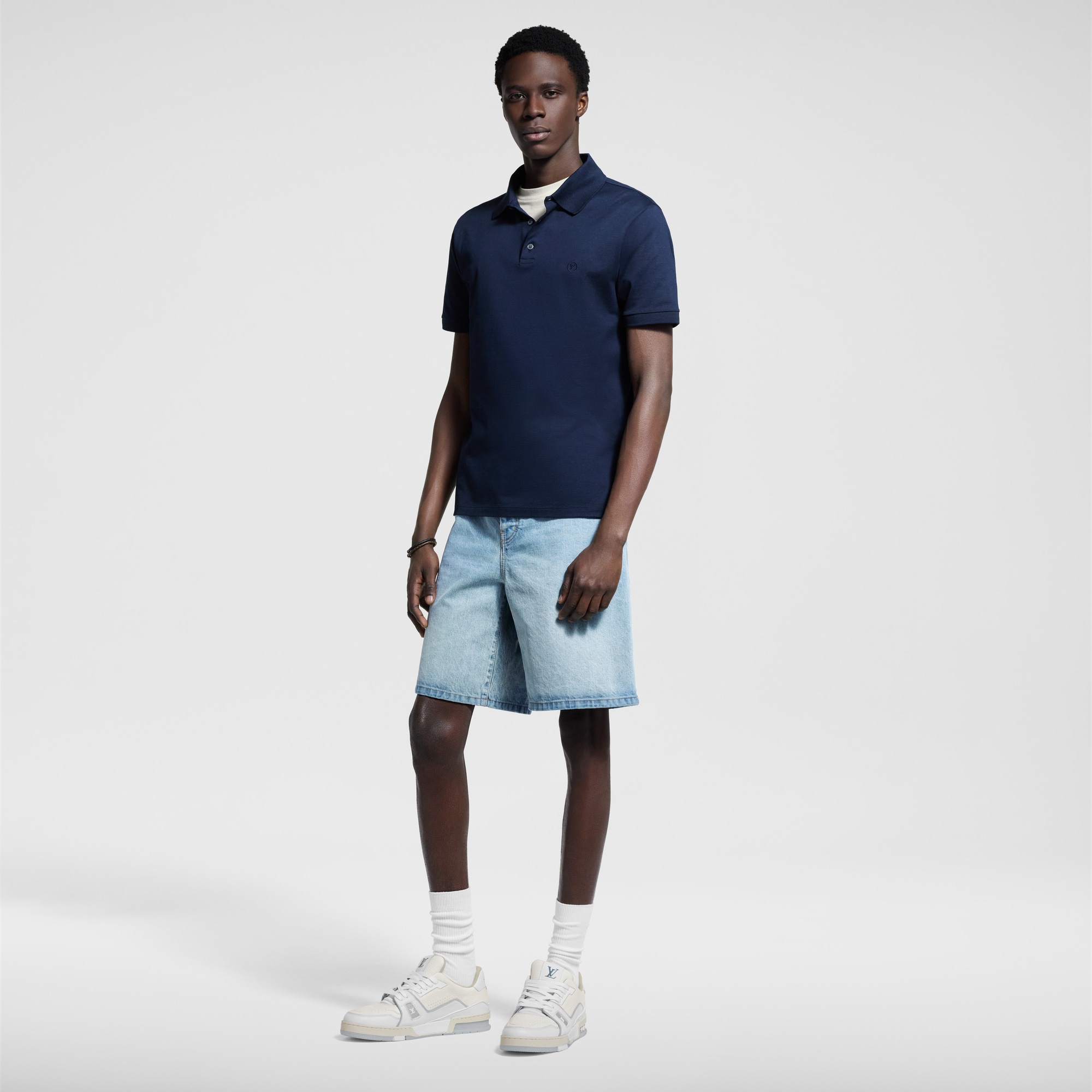 LV Denim Shorts  in Men