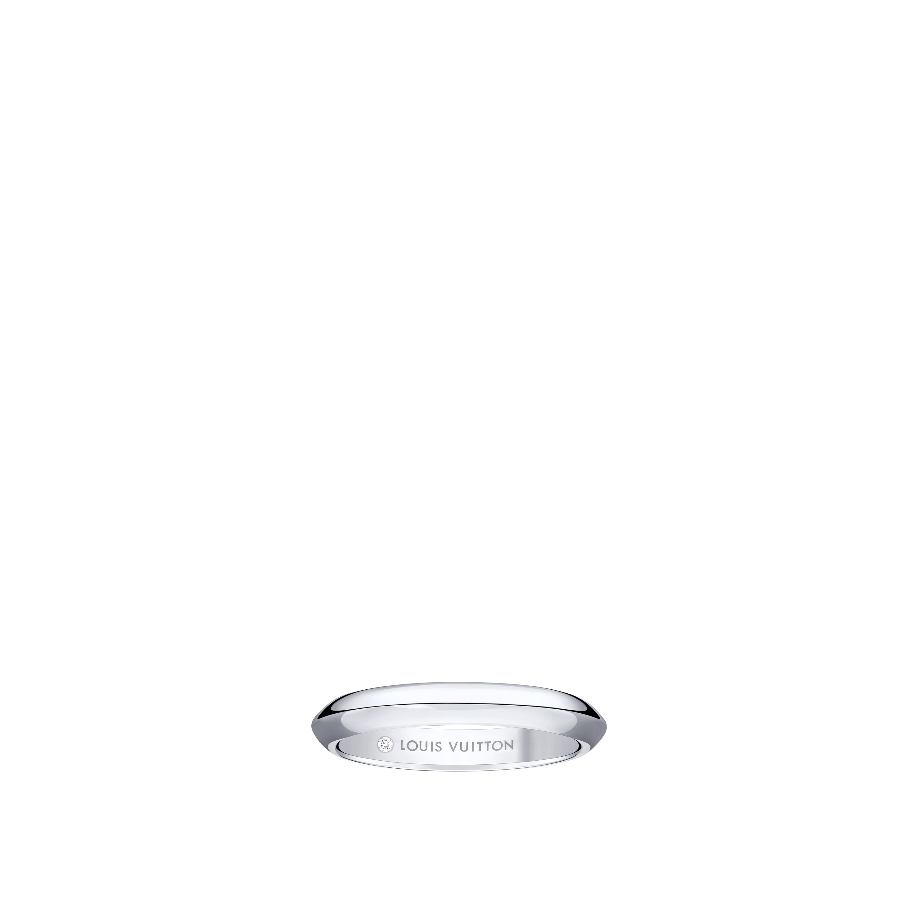 LV Diamonds 3mm Wedding Band, Platinum  in Jewellery